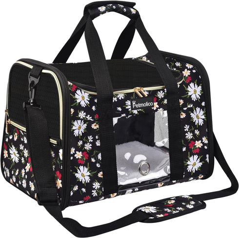 Petmolico Cat Carrier Dog Carrier, Airline Approved Soft Pet Travel Carrier with