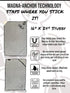 Multi-Function Magnetic Golf Towel, 16" x 24", Light Grey with Wash Pocket and Ball Scrubber