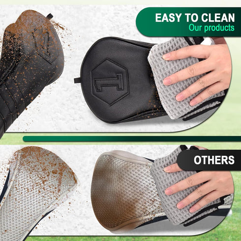 Golf Club Covers Set of 3 or 1PC, Head Covers for Woods and Drivers, Fit Most Golf Clubs