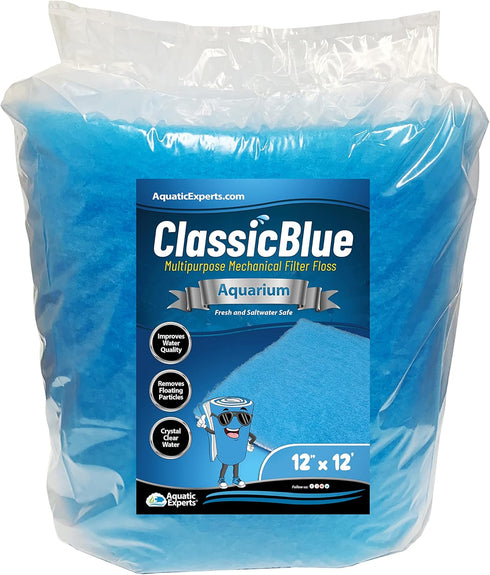 Aquatic Experts Classic Bonded Aquarium Filter Pad, 12 Inches by 12 Feet by .75 Inch, Made in USA
