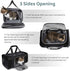 TSA Approved Pet Carrier - Soft Dog Carrier for Small Medium Cats and Dogs, 4 Mesh Windows, 3 Entrances, Black