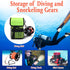Scuba Diving Gear Bag, Finger Reel/SMB Safety Surface Marker Buoy Mesh Storage Pocket, Snorkeling Equipment Holder Carry Pouch