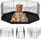 VEVOR Foldable Metal Dog Exercise Pen, Pet Playpen Fence for Small & Medium Dogs, 24" H 8 Panels