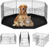 VEVOR Foldable Metal Dog Exercise Pen, Pet Playpen Fence for Small & Medium Dogs, 24" H 8 Panels
