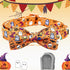 Elegant Little Tail Dog Collar, Fall Pumpkin Holiday Pet Collar, Adjustable Halloween Bow Collar for Large Dogs