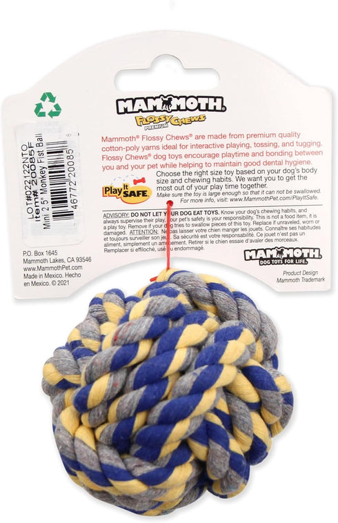 Monkey Fist Ball Dog Toy, Mini, Mammoth Pet Products 43720085
