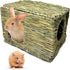 Hamiledyi Large Rabbit Grass House Hand Woven Natural Bunny Hut Foldable Play