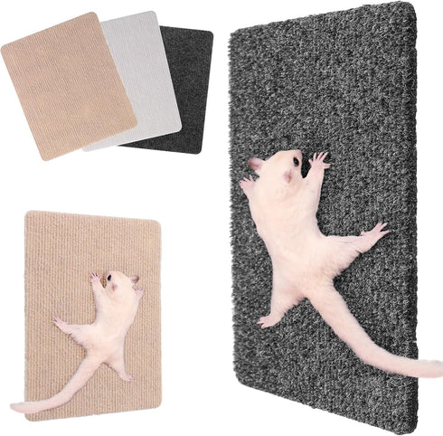 Telooco Sugar Glider Toys, 3 Pcs Self-Adhesive Sugar Glider Climbing Mats Sugar Glider