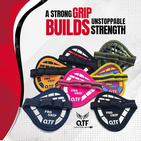 QTF Gym Grips Pads - Neoprene Gloves Gym Palm Protector Weight Lifting Grips Replacement of Workout Gloves Men
