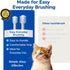 360 3EA MIND UP Cat Toothbrush with Cylinder Head, Brush Design for Cat Teeth Cleaning, Pet Toothbrush