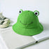 SAOROPEB Frog Hat for Adults and Teens, Cute Cotton Bucket Hat, Funny Fisherman Hat for Men Women