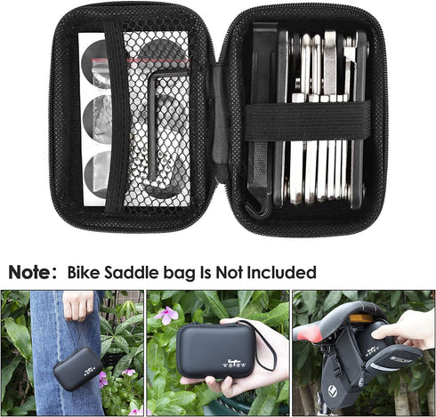 WOTOW Bike Repair Tool Kit - 21 in 1 Bicycle Multitool for Emergency Maintenance, Bike Hex Key Wrench & Carrying Case
