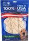Pet Factory 100% Made in USA Beefhide 7" Braided Sticks Dog Chew Treats, 6 Count