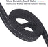 VIVAGLORY Traffic Handle Dog Leash, Two Padded Soft Handles, Strong Reflective & Metal Hook Training Lead - Black