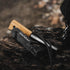 ueberleben Zuenden Fire Starter - Handcrafted Wood Handle Ferro Rod, Survival Igniter with Neck Lanyard & Multi-Tool