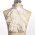 Renaissance Elizabethan Costume Jabot Collar, Ruffled Detachable Lace Collar, White