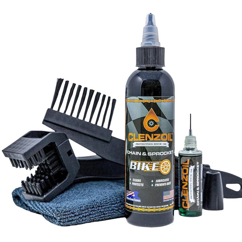 Clenzoil Chain & Sprocket Cleaning Kit - Chain Cleaner Lubricant Protectant (CLP)