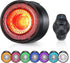 ONVIAN Colorful Bike Tail Light with Turn Signals, USB Rechargeable, 15 Light Modes, 7 Colors, Waterproof Cycling Safety