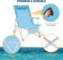 BBQ,300 LBS #WEJOY High Back Beach Chairs Portable Low Folding Beach Chair for Adults with Armrest,Headrest for Outdoor