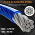 XiaZ 10ft Dog Tie Out Cable, Steel Wire Runner for Yard, Durable Lockable Clips for Medium Dogs