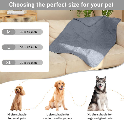 Kritter Planet No Slip Pet Couch Cover, Waterproof Washable Sofa Protector Mat for Dogs and Cats