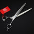 Purple Dragon 8 inch 3 in 1 Professional Thinning Scissors - Upward Curved Shears and Dog Hair Cutting Scissor for