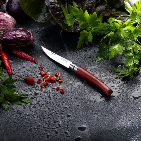 Opinel Effile Slimline Series Folding Fillet Knife with Virobloc Locking Collar and Sustainably Harvested Wood Handles