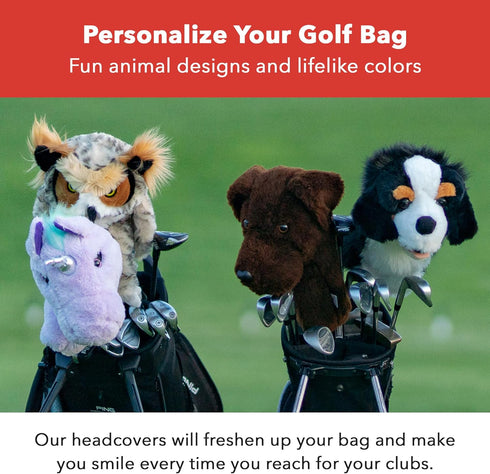 Goat Driver Headcover by Daphne's Headcovers | Premium Funny Golf Club Covers for Men and Women