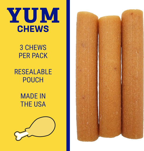 Himalayan Dog Chew Yak Cheese Dog Chews, Medium Density, Lactose Free & Grain Free, USA Made, Resealable Pouch with 3