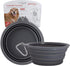 Prima Pets Collapsible Silicone Water Travel Bowl - Portable and Durable Pop-up Feeder for Dogs and Cats, Large (5 Cups)
