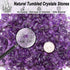 EZEELAI 0.88 Lb Amethyst Crushed Stones Crystal Quartz Chips, Natural Tumbled Stones Irregular Shaped Gravels Pebbles