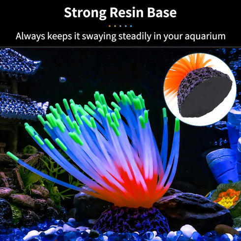 Uniclife Aquarium Imitative Green Sea Urchin Ball, Artificial Silicone Ornament for Fish Tank Decoration