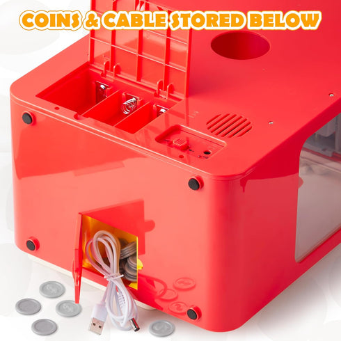 3+ JOYIN Claw Machine Arcade Toy with LED Light & Adjustable Sound, Rechargable Dispenser Toys Mini Vending Machine