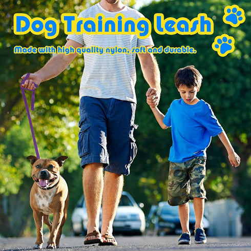 Sanwuta 9 Pack Nylon Dog Training Leash, 6 ft for Small and Medium Dogs, Puppy Traction Rope for Training, Play, Camping