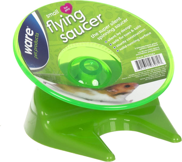 Ware Manufacturing Flying Saucer Exercise Wheel for Small Pets, 5-Inch, Colors May Vary