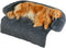 Codi Dog Bed for Couch, Dark Grey, Calming Anti-Anxiety Bed for X-Large Dogs, Fluffy Plush with Removable Washable