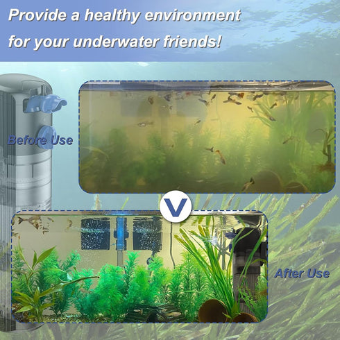 FREESEA Internal Aquarium Power Filter, 8W Adjustable Water Flow for 40-120 Gallon Fish Tank