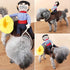 ISMARTEN Cowboy Rider Dog Costume for Dogs, Knight Style with Hat, X-Large