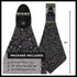 STICKIT Magnetic Golf Towel, Black Paisley Microfiber with Deep Waffle Pockets, Strong Magnet