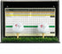 Golf Ball Display Case Stand with Turf Base, for balls from Hole-in-One or Best Score Games with backing to hold the
