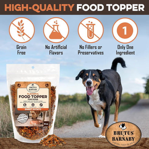 BRUTUS & BARNABY Dog Food Topper - Beef Liver, Flavor Packed Mix to Enhance Your Dog's Meal for Picky Eaters.