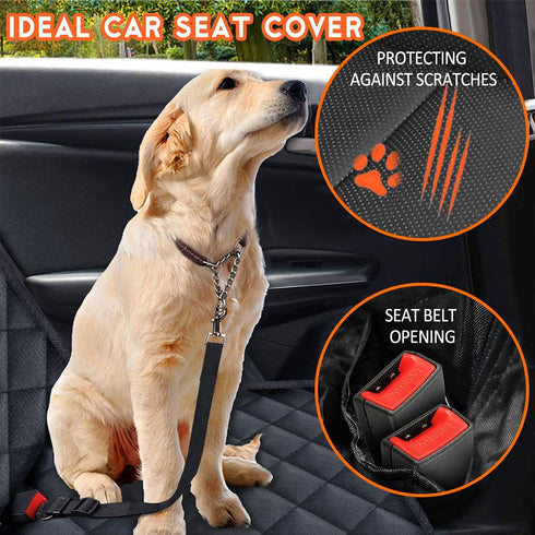 Yuntec Dog Car Seat Cover, Back Seat Cover for Dogs Pet Car Seat Protector Waterproof Bench Car Seat Cover, Non-Slip