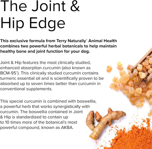 Terry Naturally Animal Health Joint & Hip Formula, 60 Chewable Wafers for Canine Joint Health