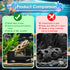HekouJiub Black Aquarium Cave- Dual-Entrance Fish Tank Tunnel for Aquarium Shrimp & Fish Hideout Underground Tunnel
