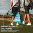 Golf Towels for Golf Bags Value 2 Pack 21"x16" and 12"x8" Set with Magnetic Retractable Carabiner