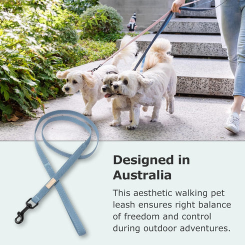 FuzzYard Life Dog Lead | Size L | Stylish Premium Cotton Design in French Blue for Everyday Walking and Training