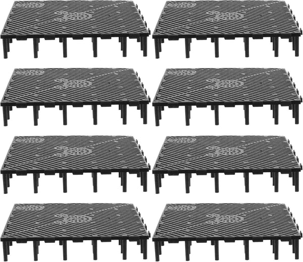 Baluue Fish Tank Bottom Filter - 20pcs PVC Filter Plate Splicing Aquarium Divider Bottom Grid (Black)