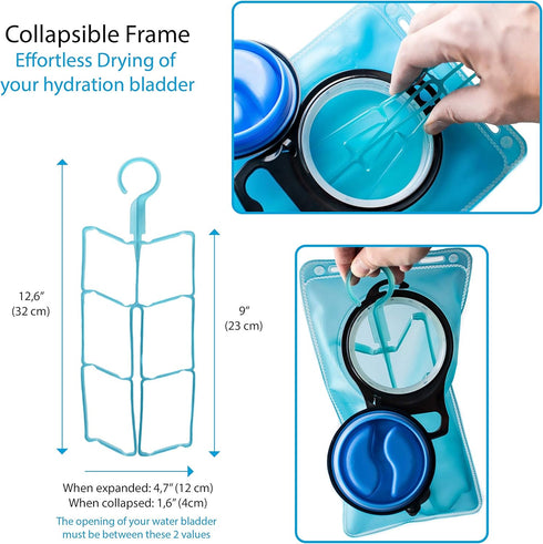 InnerFit Hydration Bladder Cleaning Kit, 5 in 1 for Universal Bladders, Includes 3 Brushes and Carrying Pouch