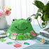 Frog Bucket Hat or Cow Flamingo Hat with 50 Stickers, Summer Outdoor Foldable Wide Brim Fishing Hat
