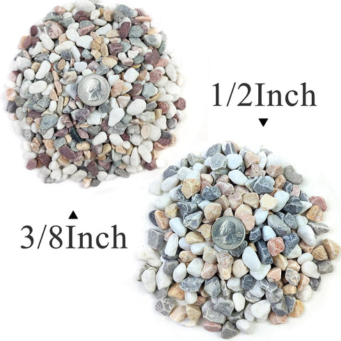 2lbs Pea Gravel for Plants, 3/8inch Small Rocks for Succulent Cactus Planters, Natural Polished Pebbles